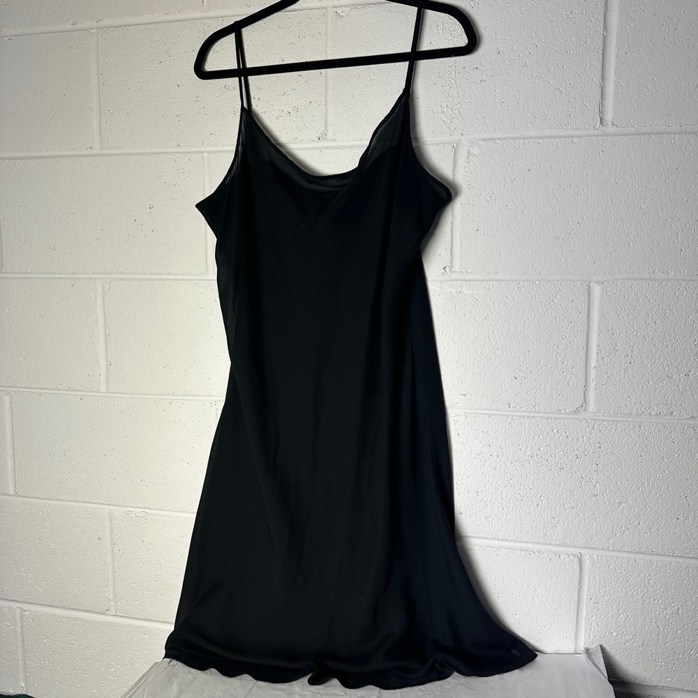 Lauren Ralph Lauren Black Sheer Slip Dress Size 1X